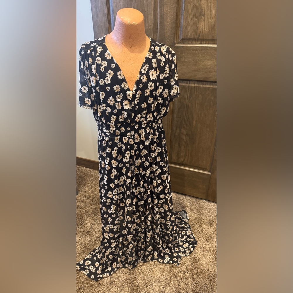 Maurices Black and White Floral Dress